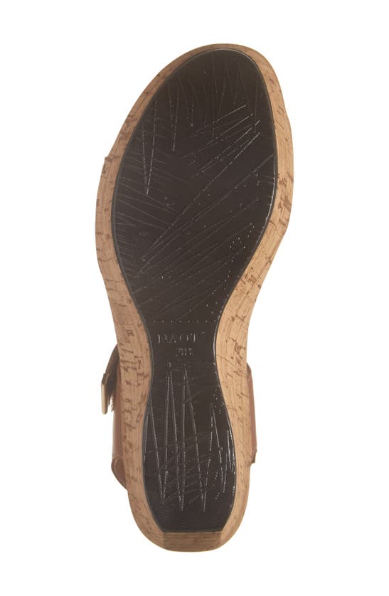 Naot Summer Platform Wedge Sandal In Caramel Leather