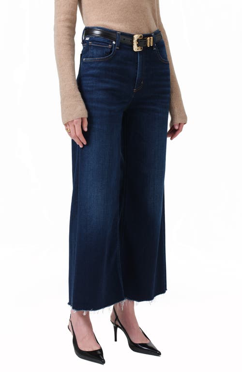 Citizen Of Humanity Womens Lotus (dk Indigo) Lyra Wide-crop-leg High-rise Stretch-regenerative-denim Blend Jeans In Lotus