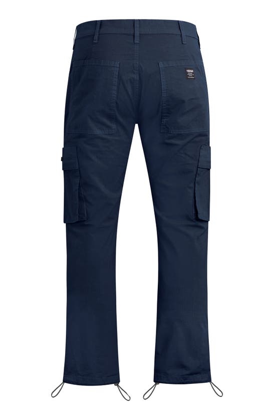 Shop Hudson Walker Kick Flare Ripstop Cargo Jeans In Ripstop Navy