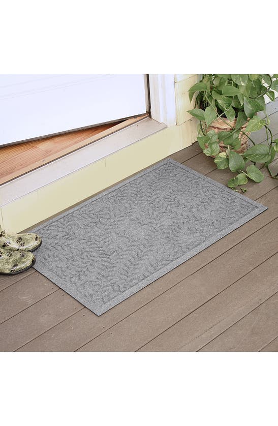 Shop Bungalow Flooring Waterhog Boxwood Floor Mat In Medium Gray