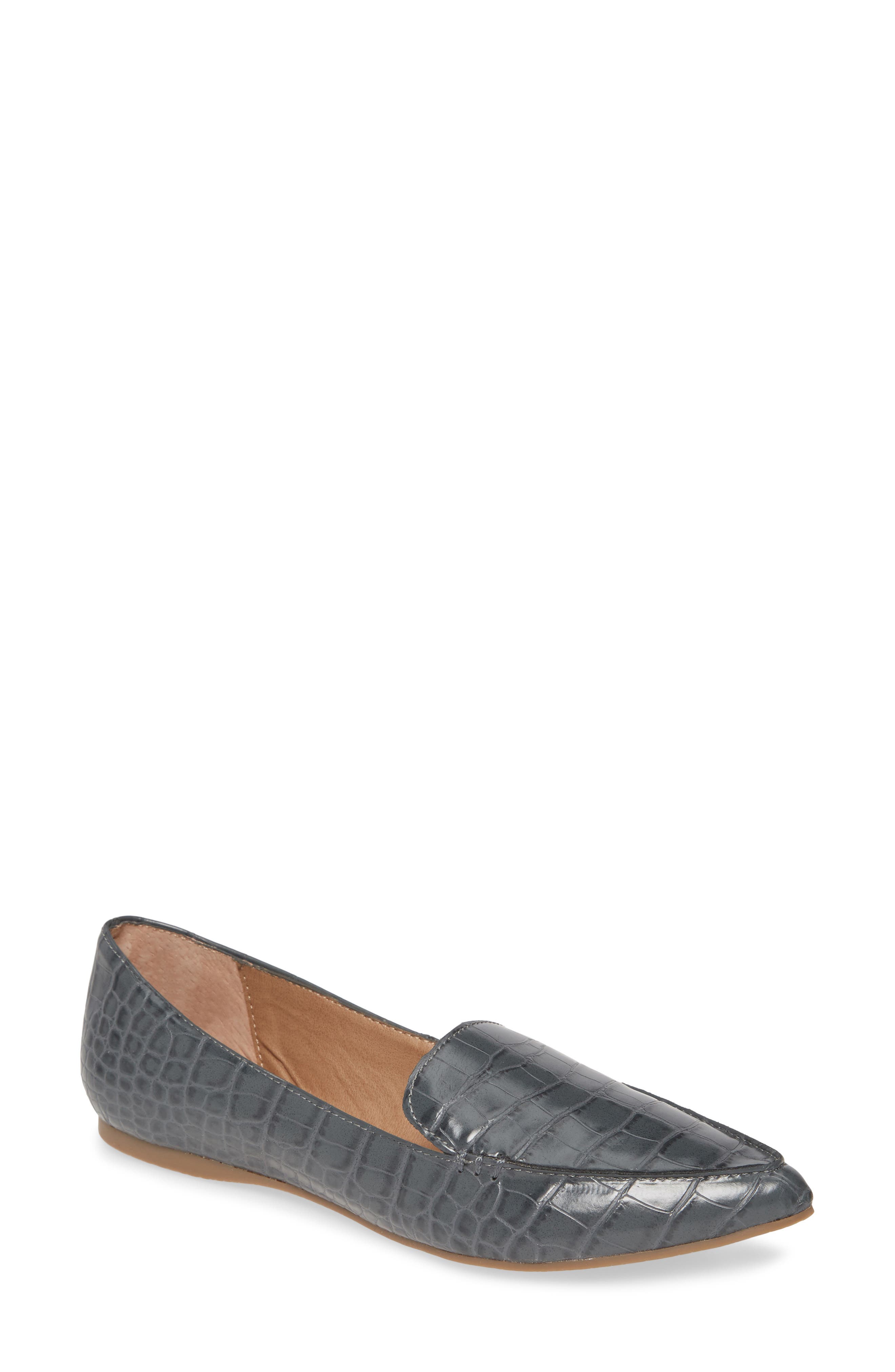 steve madden feather black suede