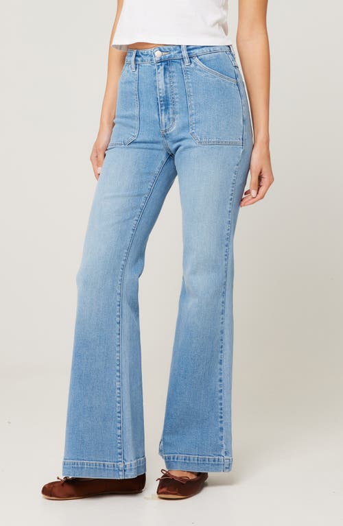 Shop Rolla's East Coast Carly Flare Jeans In Vintage Blue