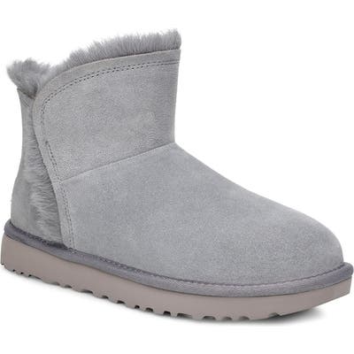 UGG Classic Mini Fluff Genuine Shearling Bootie, Grey