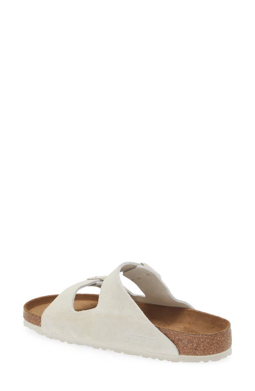 Shop Birkenstock Arizona Soft Slide Sandal In Antique White