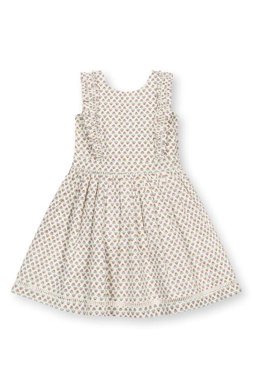 Hope & Henry Girls' Linen Pinafore Flutter Dress with Crochet Trim, Infant Provence Mini Floral at Nordstrom,