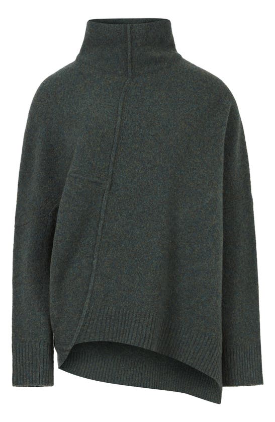 Allsaints Gala Merino Wool Turtleneck Sweater In Dusky Khaki Green