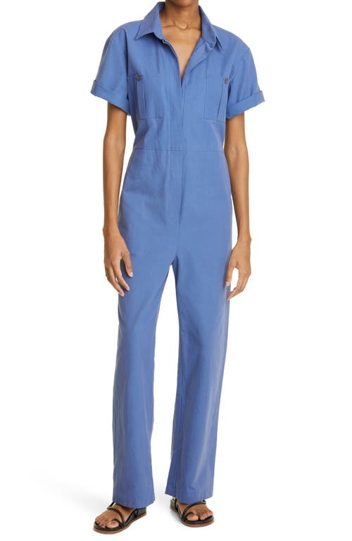 Mara Hoffman Kailyn Recycled Cotton Utility Jumpsuit in Blue