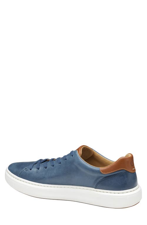 Shop Johnston & Murphy Anders Sneaker In Navy Full Grain