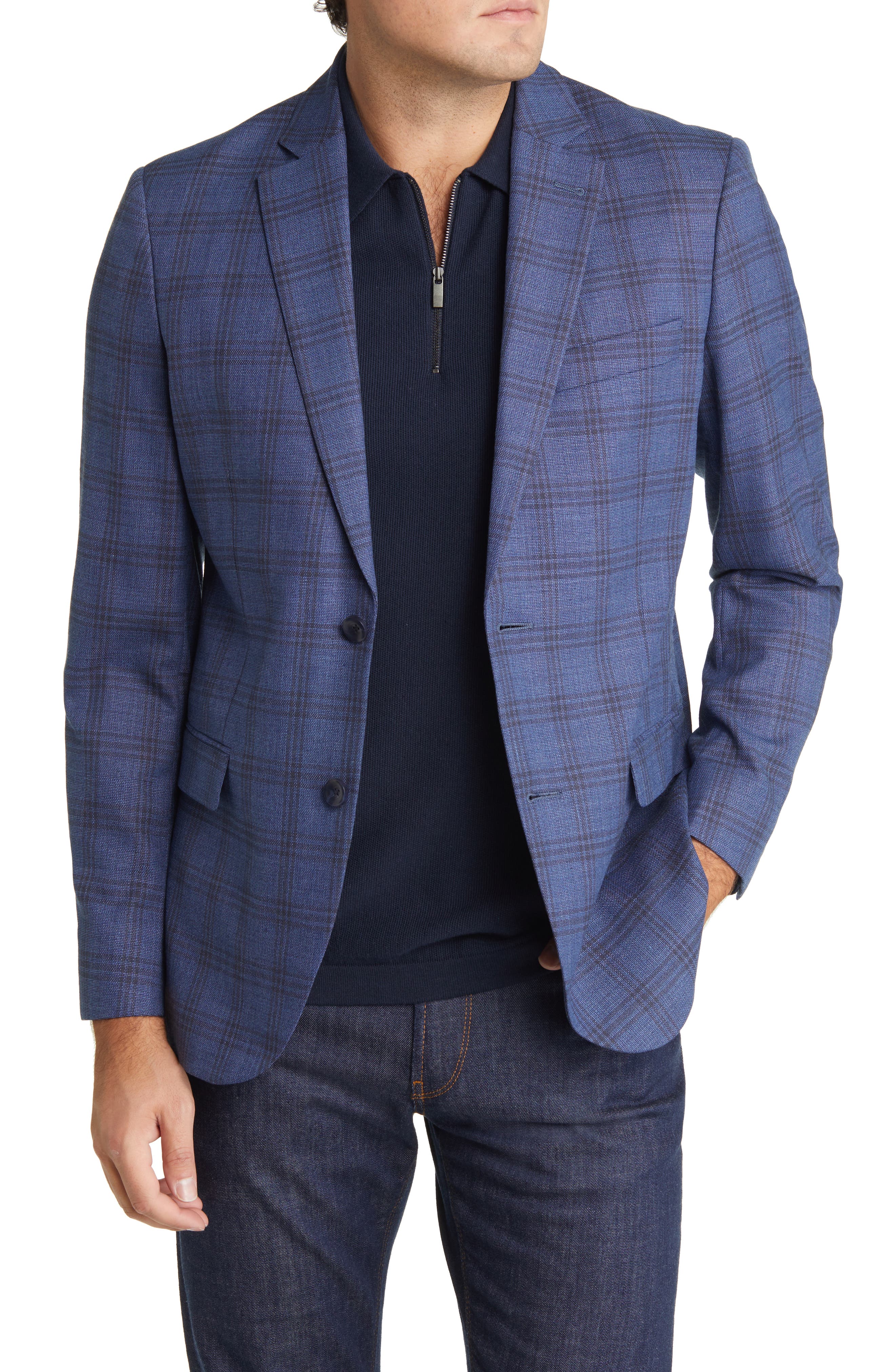 plaid wool sport coat