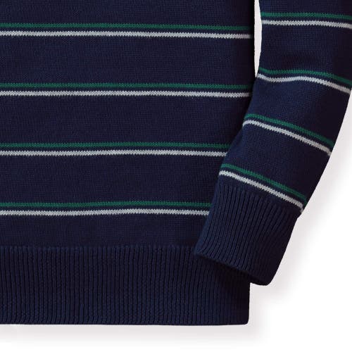 Hope & Henry Baby Boys' Organic Shawl Collar Sweater, Infant In Navy Stripe