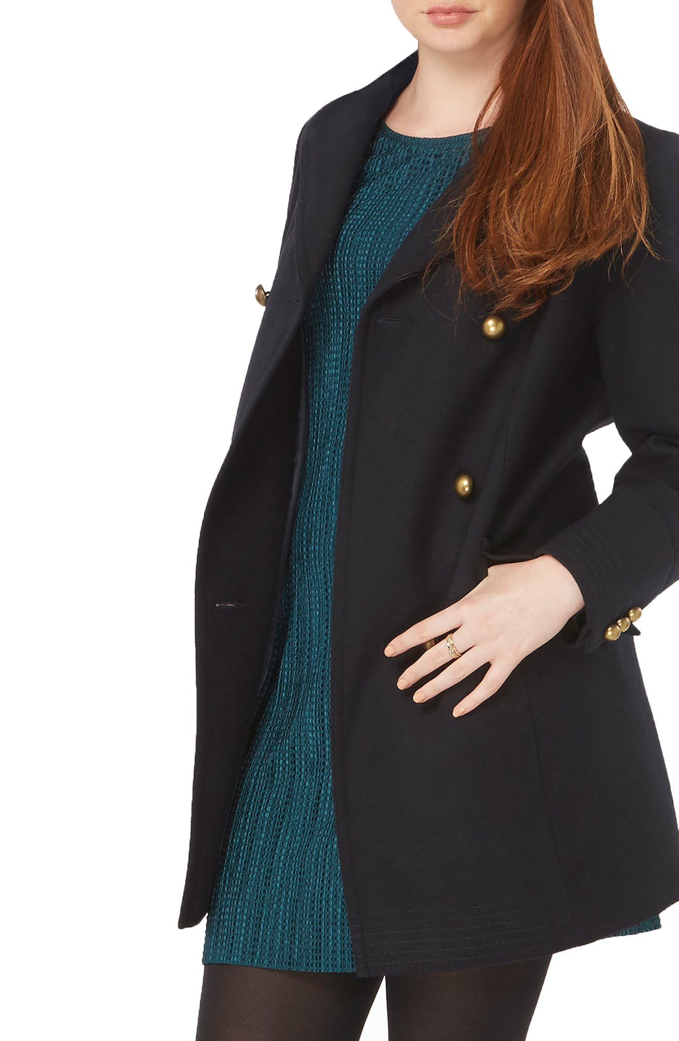 Evans Military Coat (Plus Size) Nordstrom