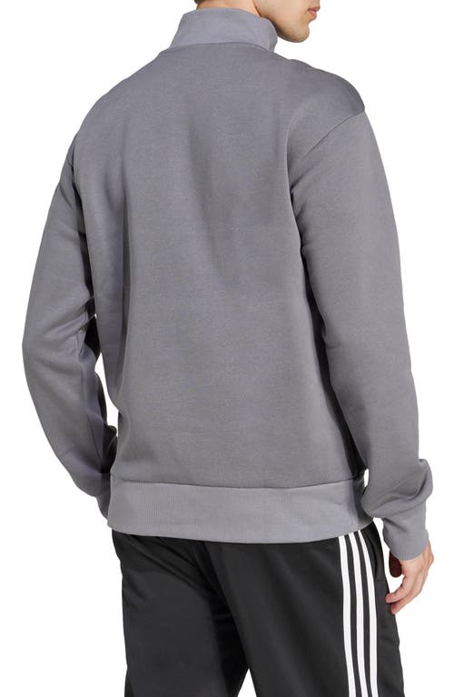 Shop Adidas Originals Adidas City Escape Fleece Half Zip Sweatshirt In Grey