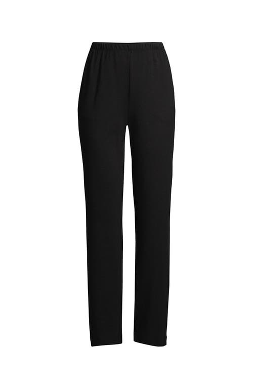 Shop Lands' End Plus Size Sport Knit High Rise Pants In Black