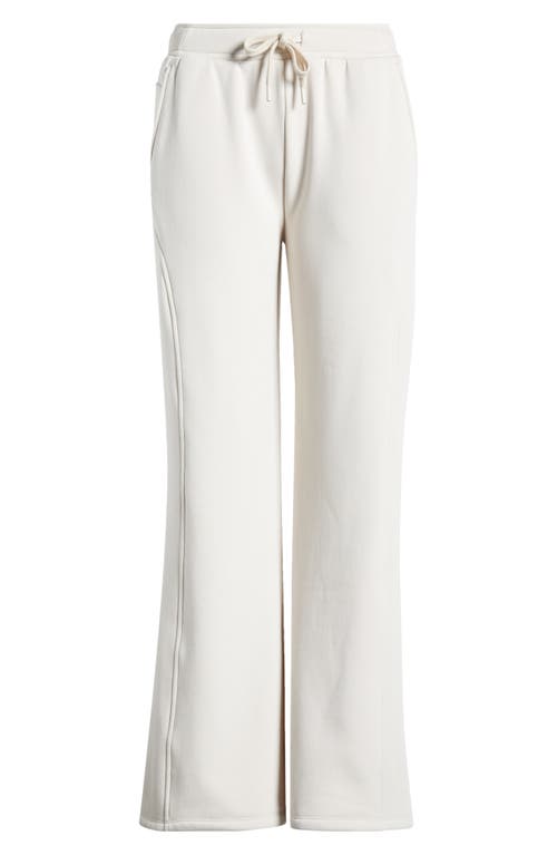 Shop Zella Amazing Fleece Straight Leg Pants In Grey Moonbeam