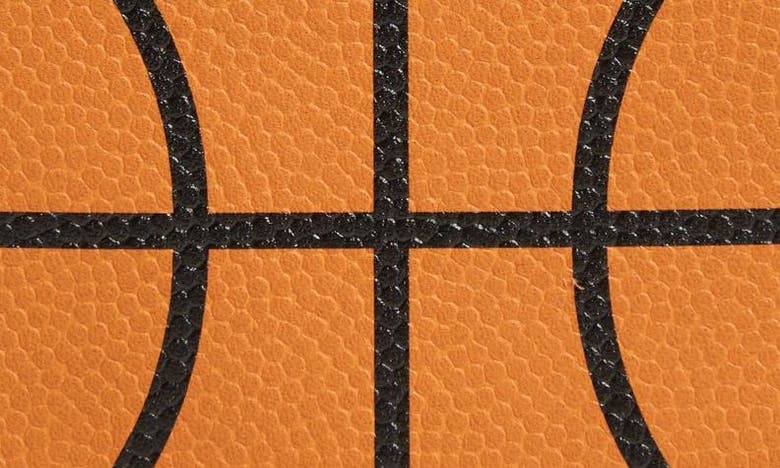 Shop Off-white Basketball Leather Zip Around Wallet In Orange A Black