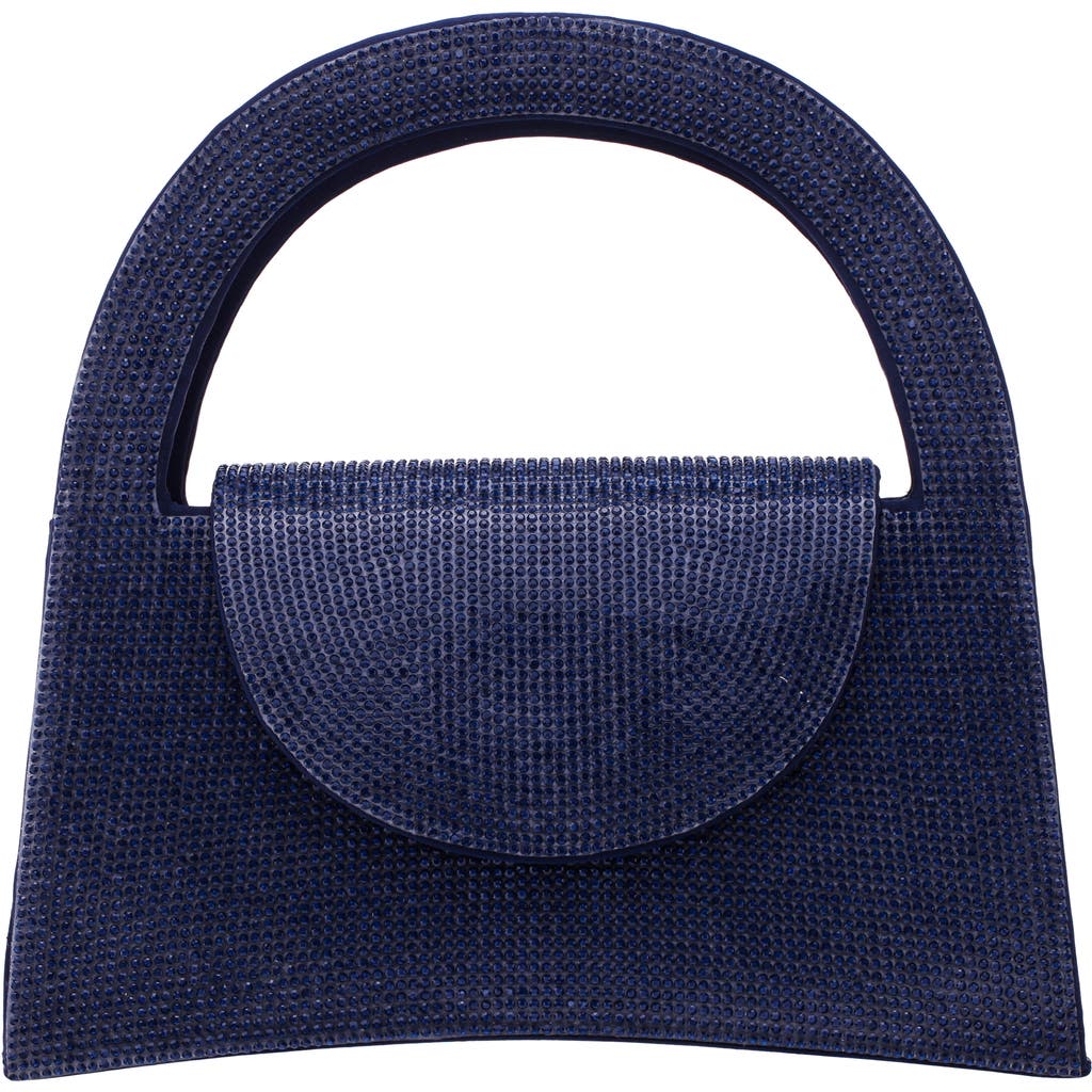 Nina Vixen Crystal Embellished Handbag In Navy