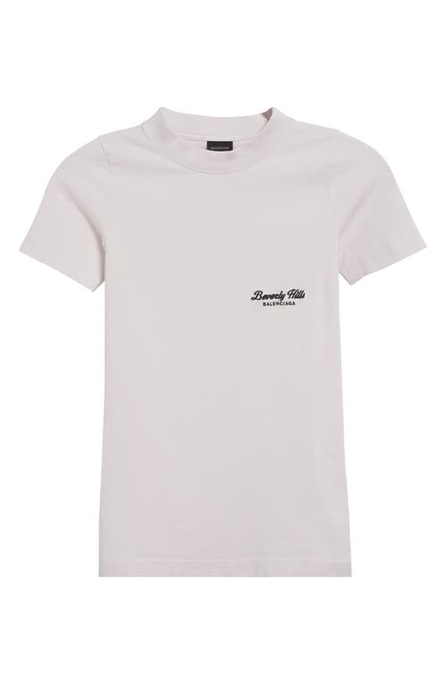 Balenciaga Logo Fitted Stretch Cotton T-Shirt at Nordstrom,