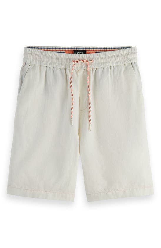 Scotch & Soda Fave Organic Cotton & Linen Beach Shorts In Kite