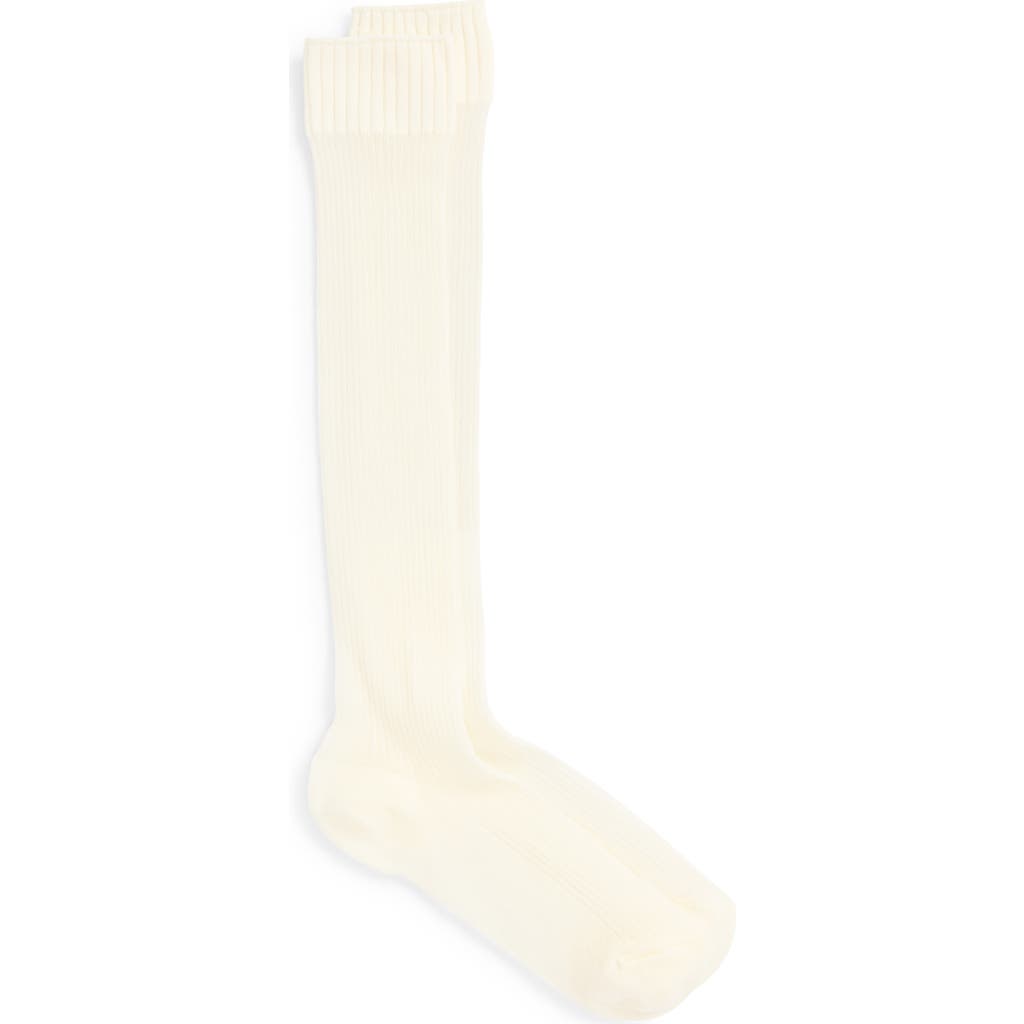 Nordstrom Sparkle Sheer Rib Knee Socks In Ivory Egret
