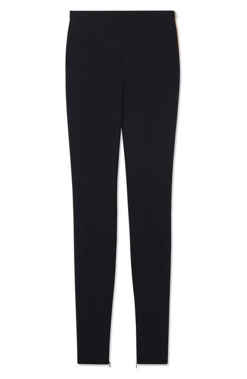 Shop St John St. John Collection Zip Hem Slim Fit Stretch Crepe Pants In Black