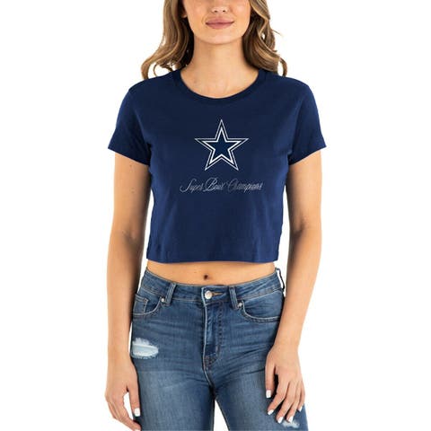 G-III 4Her by Carl Banks Tampa Bay Rays Women's Navy Dot Print Fitted T- Shirt