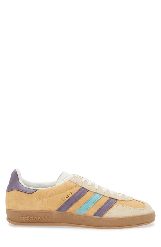 Shop Adidas Originals Gazelle Sneaker In Orange/ Violet/ Off White