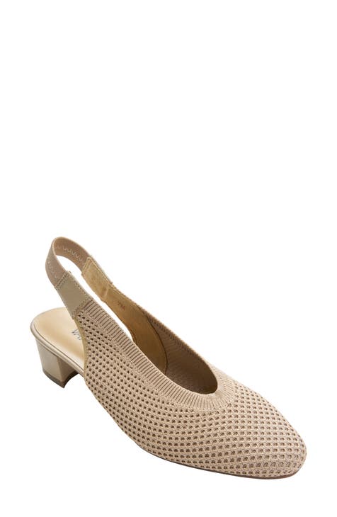 Women's Closed Toe Nude Heels