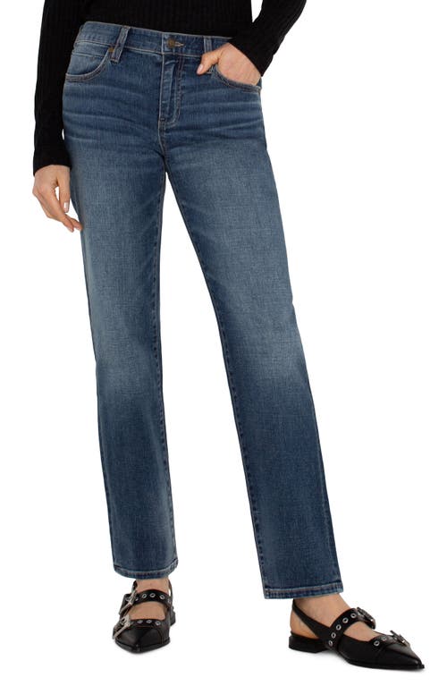 Shop Liverpool Kennedy Mid Rise Straight Leg Jeans In Morgan City