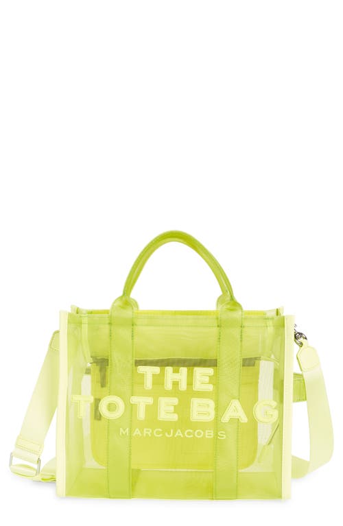 The Marc Jacobs Medium Traveler Mesh Tote in Bright Green