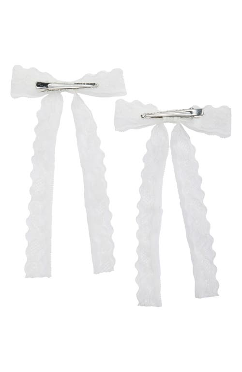 Shop Capelli New York Kids' 2-pack Bow Clips In White