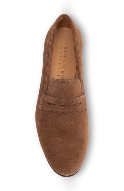 Patricia Green Blair Penny Loafer In Chocolate Suede