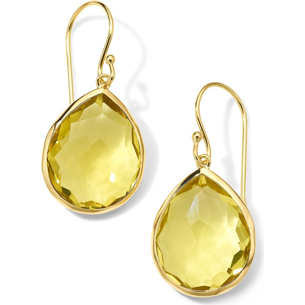 Ippolita 18kt Gold Rock Candy® Medium Teardrop Earrings In Green Gold