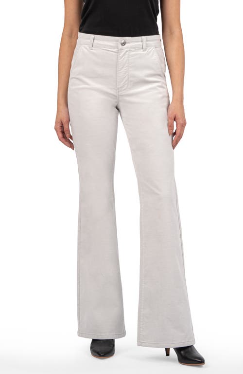 KUT from the Kloth Ana High Waist Flare Pants in Silver 