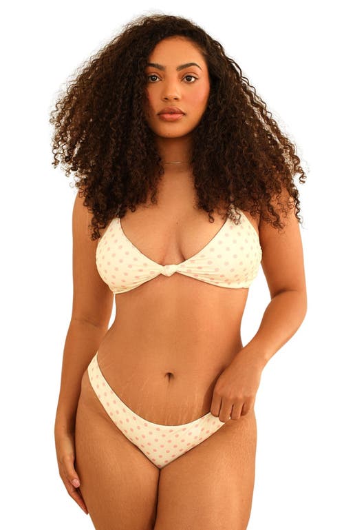 Dippin Daisys Zen Knotted Triangle Bikini Top Dotted at Nordstrom