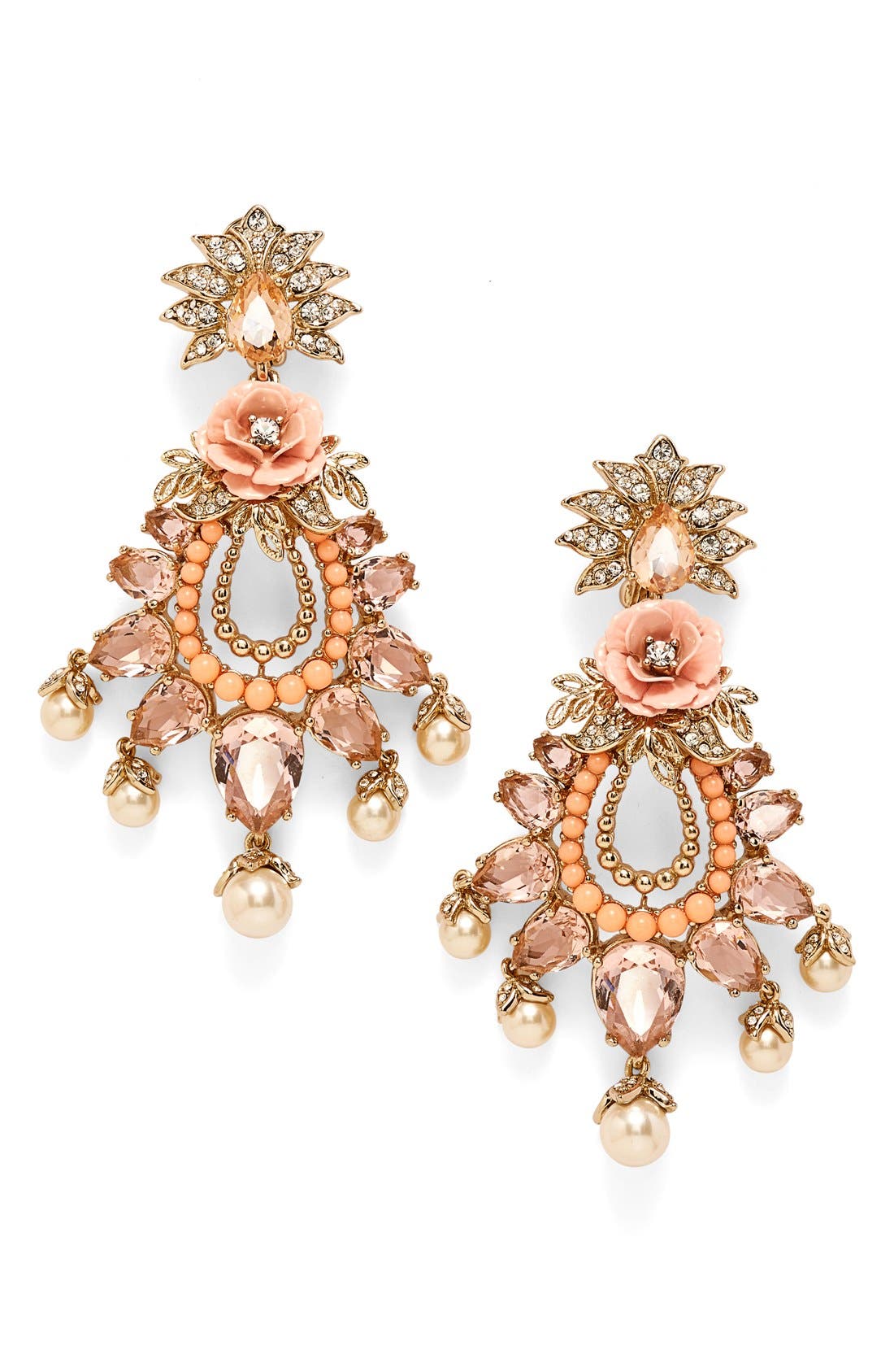 Marchesa Floral Crystal Chandelier Earrings Nordstrom
