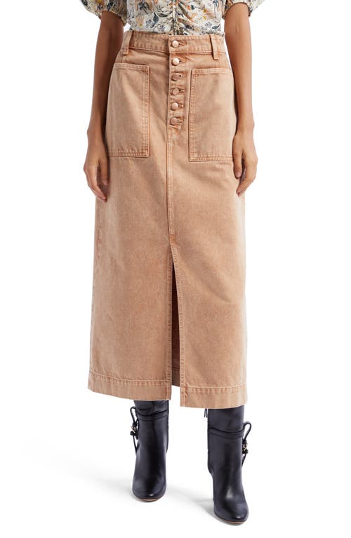 The Bea Nonstretch Denim Skirt in Stone Dye Wash