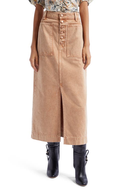 Ulla Johnson The Bea Nonstretch Denim Skirt Stone Dye Wash at Nordstrom,