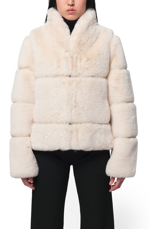 Shop Apparis Sai Short Recycled Polyester Pluche™ Faux Fur Coat In Cream