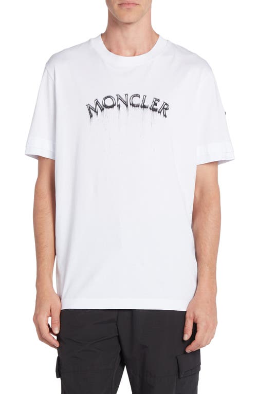 Moncler Logo Cotton Graphic T-Shirt Brilliant White at Nordstrom,