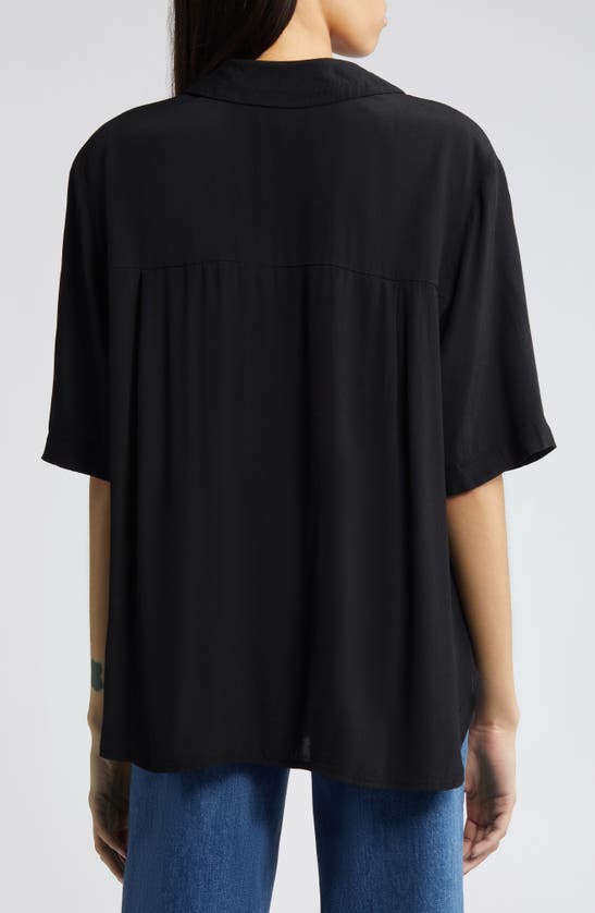 Shop Treasure & Bond Relaxed Fit Camp Shirt In Black
