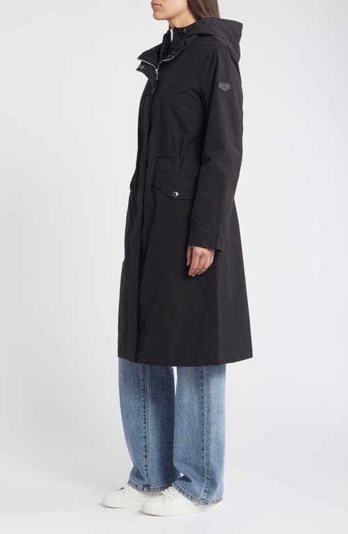 Sam Edelman Longline Hooded Jacket In Black