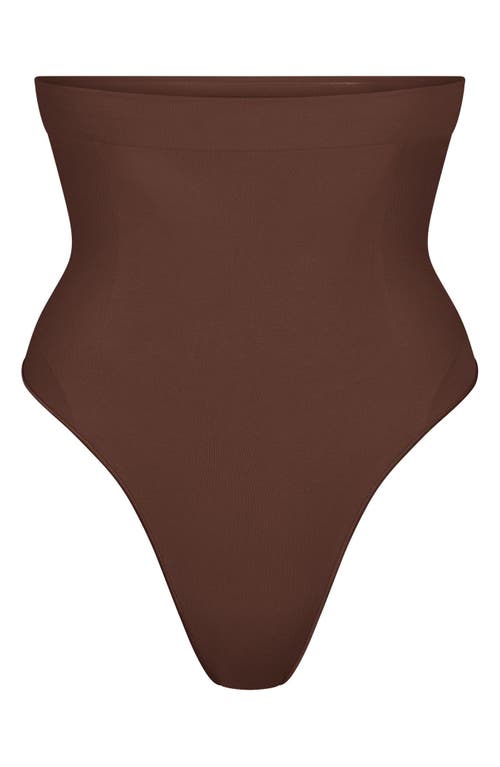 Skims Seamless Sculpt Sculpting High Waist Briefs In Cocoa