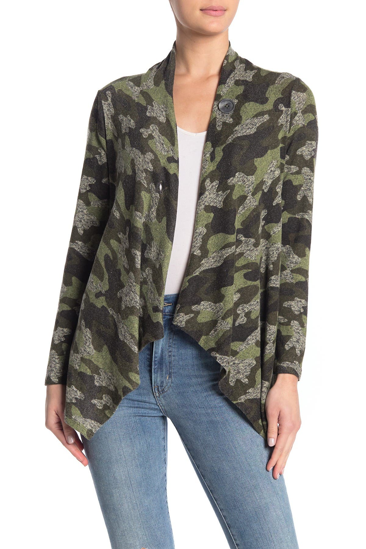 army print cardigan