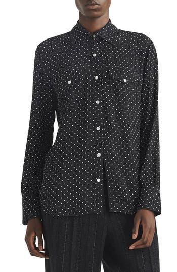 Shop Rag & Bone Faren Polka Dot Shirt In Polkadt