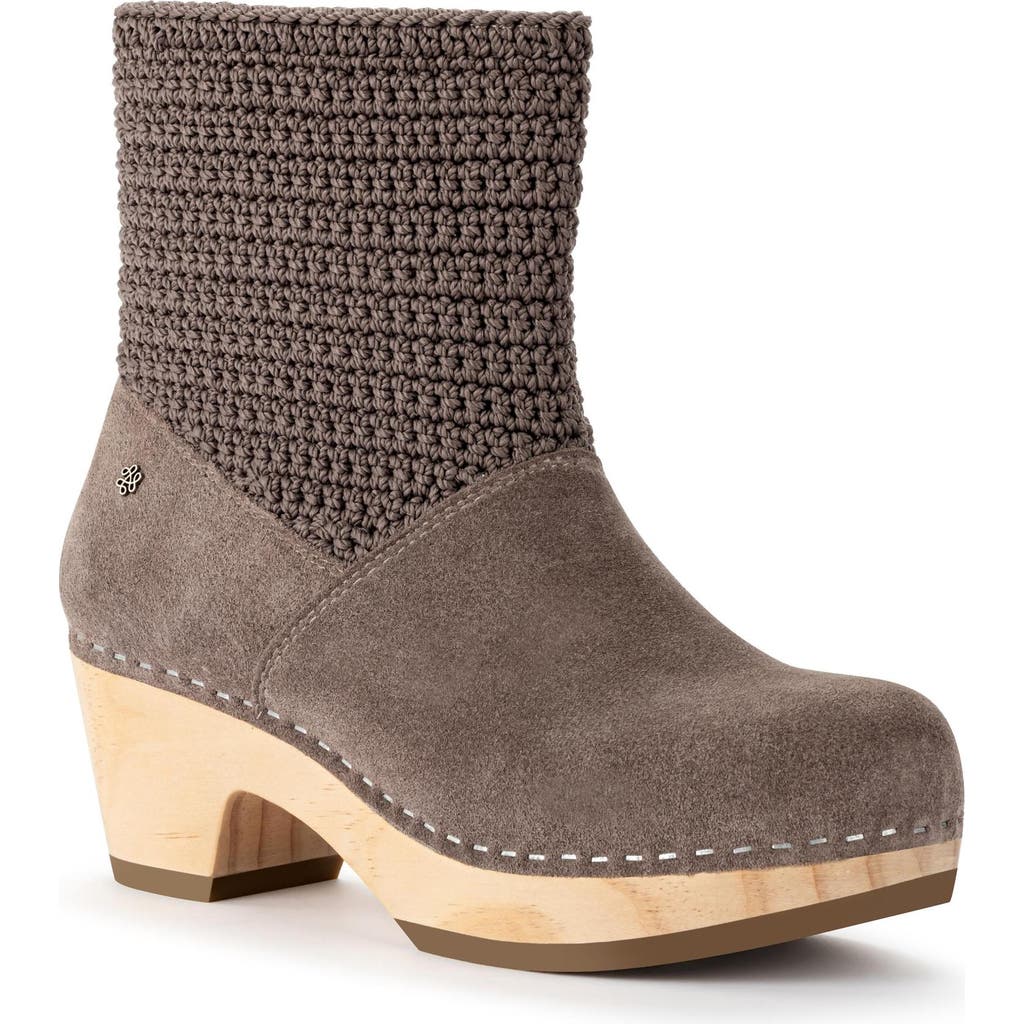 The Sak Paloma Clog Boots In Mushroom Suede