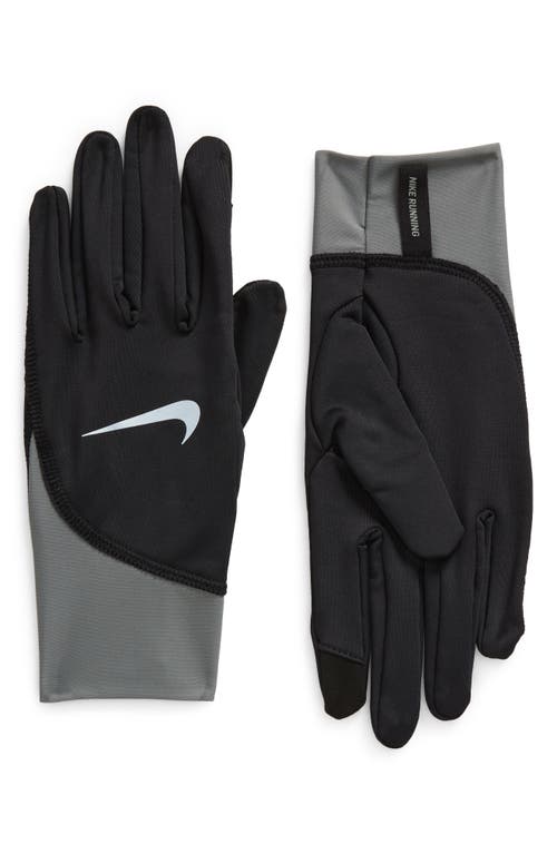 Shop Nike Pacer Midweight Etip Gloves In Black