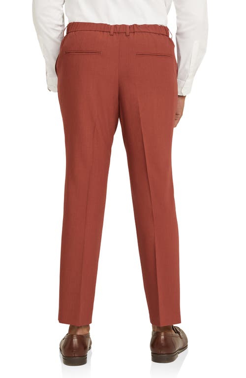 Shop Johnny Bigg Moore Hyperstretch Slim Fit Dress Pants In Rust