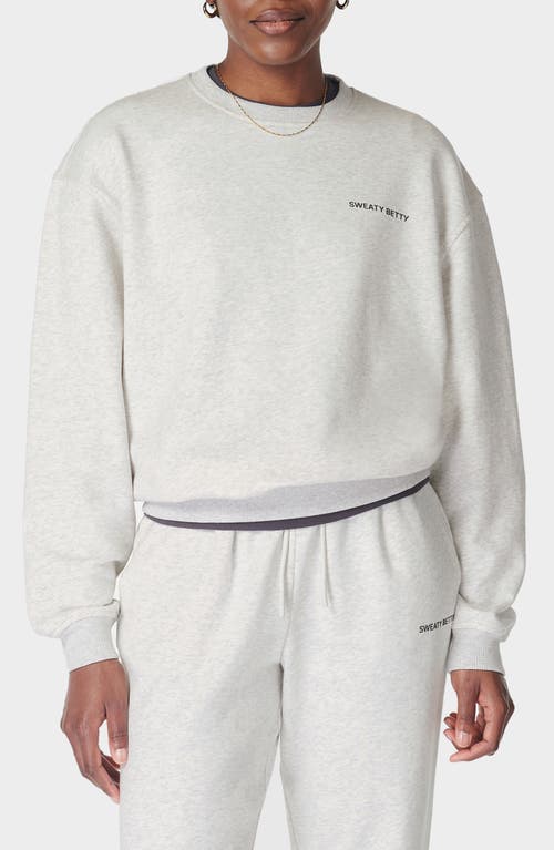 Shop Sweaty Betty Revive Sweatshirt In Ice Grey Marl