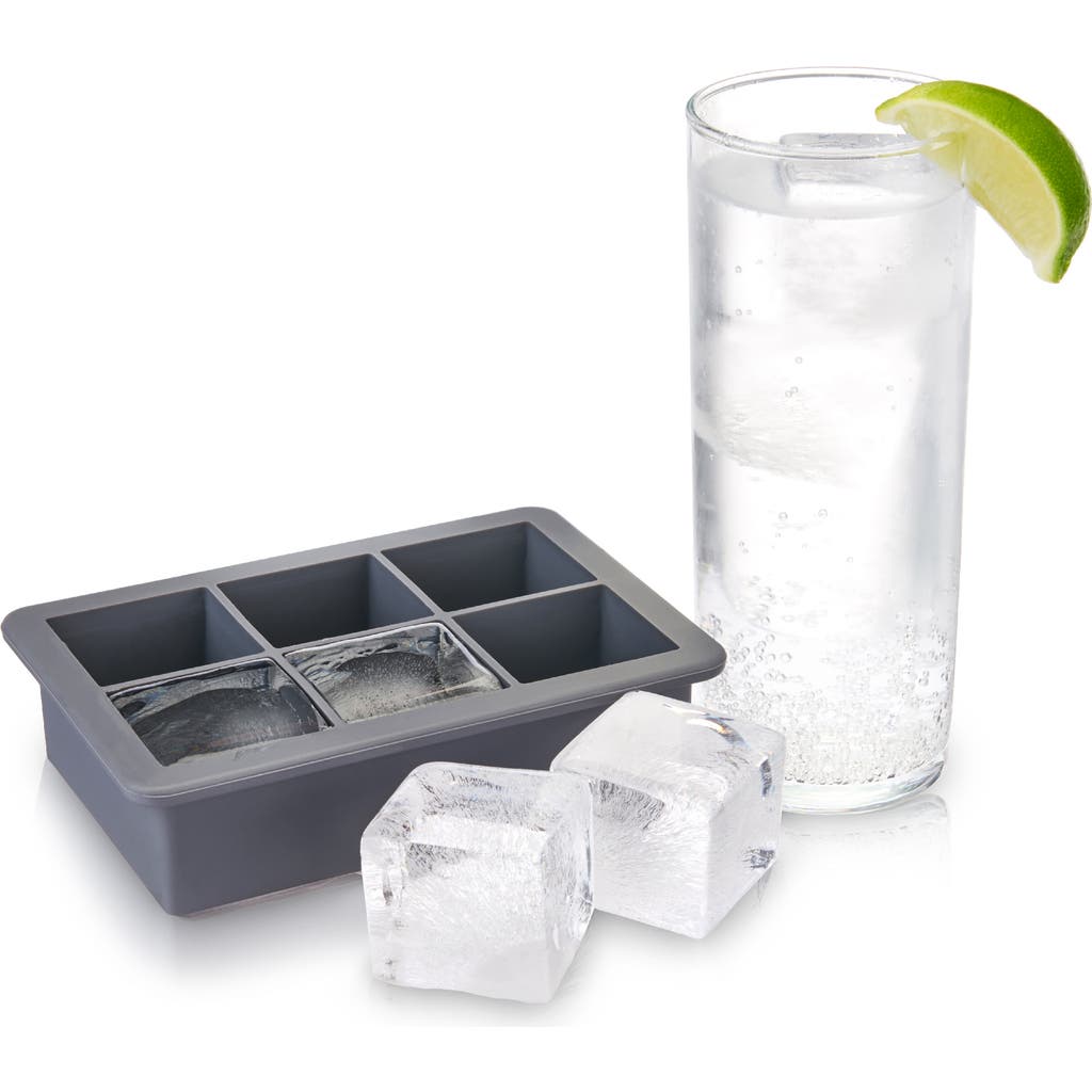 Viski Glacier Highball Ice Cube Tray With Lid In Grey