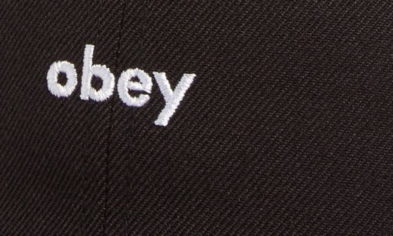 Shop Obey Colorblock Logo Twill Baseball Cap In Black Multi